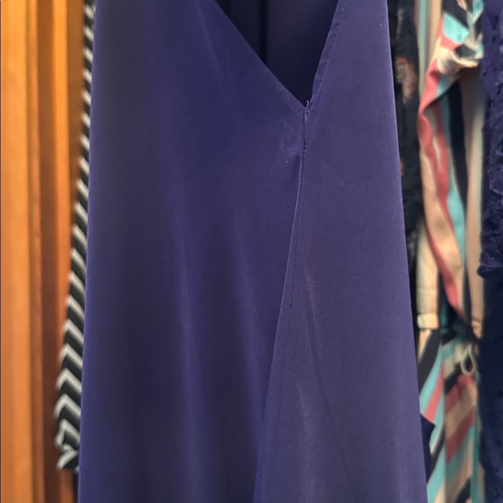 Express Women's Purple Short Sleeve Blouson Top - Picture 9 of 11